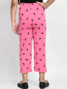 BAESD Girls Pack Of 4 Conversatioanl Printed Pure Cotton Lounge Pants