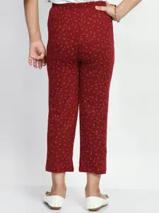 BAESD Girls Pack Of 4 Printed Pure Cotton Mid-Rise Lounge Pants