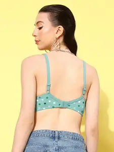 DressBerry Polka Dot Printed Bra - Full Coverage Lightly Padded