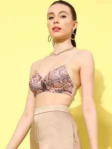 DressBerry Abstract Printed Bra - Full Coverage Lightly Padded