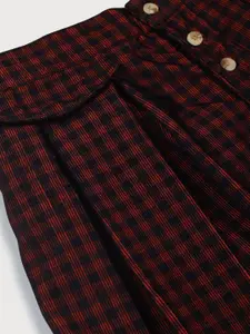 Gini and Jony Girls Checked A Line Cotton Mini Skirt
