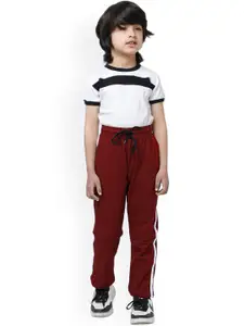 IndiWeaves Boys Pack Of 3 Mid-Rise Regular-Fit Pure Cotton Track Pants