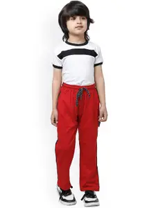 IndiWeaves Boys Pack Of 3 Mid-Rise Pure Cotton Track Pants