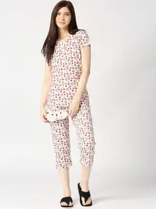 zebu Graphic Printed Pure Cotton Night Suit