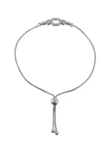 Voylla Women Sterling Silver Cubic Zirconia Link Bracelet