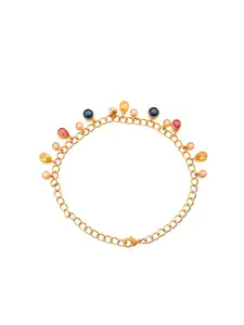 Voylla Women Gold-Plated Cubic Zirconia Link Bracelet