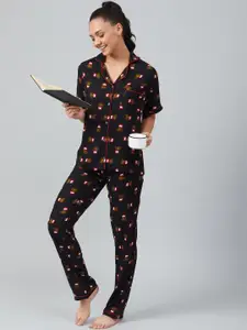 The Snug Studio Conversational Printed Night Suit