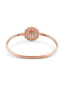 Zaveri Pearls Women Rose Gold-Plated CZ Kada Bracelet