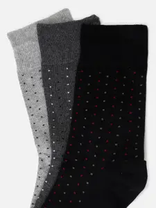 Max Pack of 3 Men Solid Crew Length Formal Socks