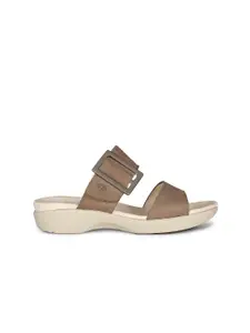 Hush Puppies Buckled Leather Comfort Heels