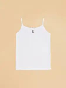 Pantaloons Junior Girls Pack Of 2 Non-Padded Cotton Camisoles