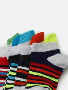 max Infant Boys Pack Of 5 Striped Ankle-Length Socks