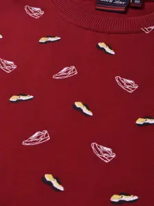 Gini and Jony Boys Conversational Printed Fleece Sweatshirt