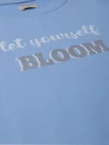 Gini and Jony Girls Typography Printed Cotton Sweatshirt