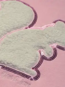 Gini and Jony Girls Graphic Printed Fleece Sweatshirt