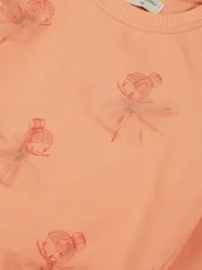 Gini and Jony Infants Girls Conversational Printed Fleece Sweatshirt