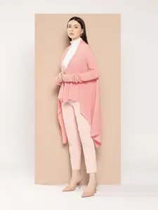 Chemistry Ribbed High-Low Open Front Sweater