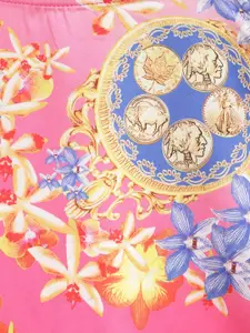 Tiny Girl Pink & Yellow Floral Print Top