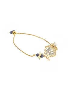 Adwitiya Collection Women Gold-Plated Beaded Link Bracelet