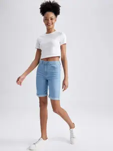 DeFacto Women Mid-Rise Denim Shorts
