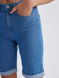 DeFacto Women Mid-Rise Denim Shorts