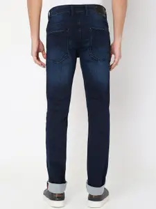 Mufti Men Slim Fit Mid-Rise Clean Look Light Fade Stretchable Jeans