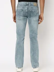 Mufti Men Blue Straight Mid-Rise Clean Look Light Fade Stretchable Jeans