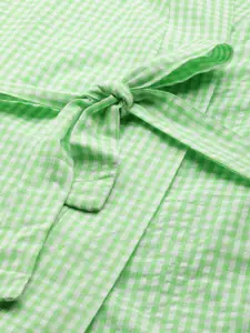 DressBerry Women Checked Pure Cotton Night Suit With Jacket