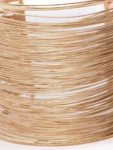 DressBerry Women Gold-Plated Gold-Toned Cuff Bracelet