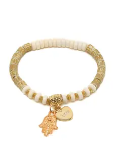 DressBerry Women Set Of 6 Gold-Toned & White Bracelets