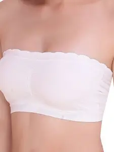 PLUMBURY Half Coverage All Day Comfort Seamless Rapid Dry Bandeau Bra