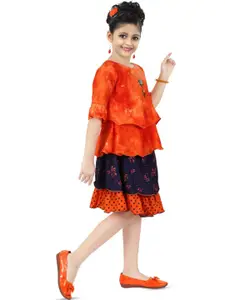 BAESD Girls Dyed Top With Skirt