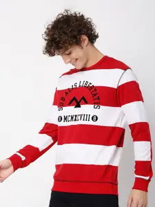 Mufti Printed Slim Fit Full Sleeves Pure Cotton Sweatshirt