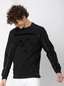 Mufti Printed Slim Fit Full Sleeves Pure Cotton Sweatshirt