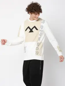 Mufti Printed Slim Fit Full Sleeves Pure Cotton Sweatshirt