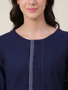 Fabindia FabBasic Round Neck Straight Pure Cotton Kurti