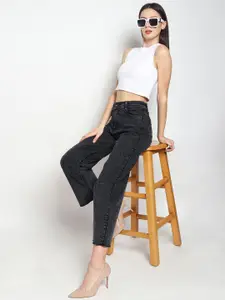 TYFFYN Women Jeans Wide Leg High-Rise Stretchable Jeans