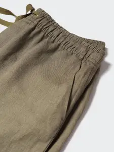 MANGO Women High-Rise Linen Shorts