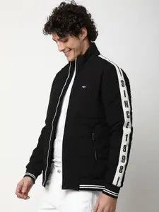 Mufti Men Striped Lightweight Bomber Jacket