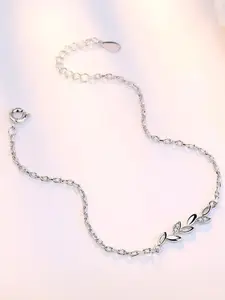 MYKI Women Silver-Plated Cubic Zirconia Link Bracelet