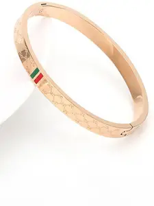 MYKI Women Rose Gold-Plated Kada Bracelet