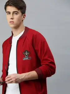 VOXATI Men Mandarin Collar Open Front Jacket