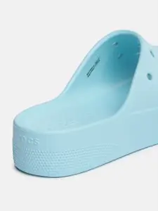 Crocs Women Solid Croslite Sliders With Laser Cut-Outs Detail