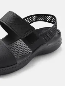 Crocs Women Textured Croslite Open Toe Flats