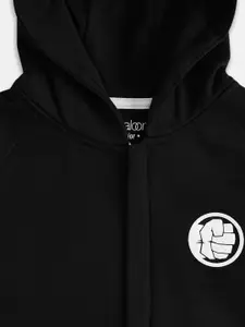 Pantaloons Junior Boys Printed Hooded Cotton Sweatshirt