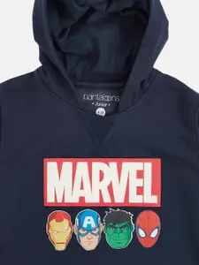 Pantaloons Junior Boys Superheros Marvels Graphic Printed Hodded Neck Cotton Sweatshirt