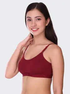 POOJA RAGENEE Full Coverage All Day Comfort Seamless Cotton Workout Bra