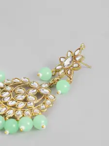 Peora Gold-Plated Pearl Kundan Choker Necklace Jewellery Set