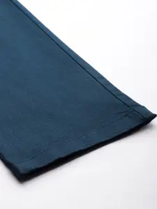 Allen Solly Men Textured Smart Slim Fit Smart Casual Trousers