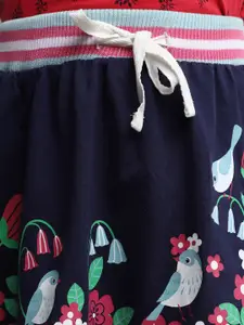 V-Mart Girl Floral Printed Flared A-Line Skirt